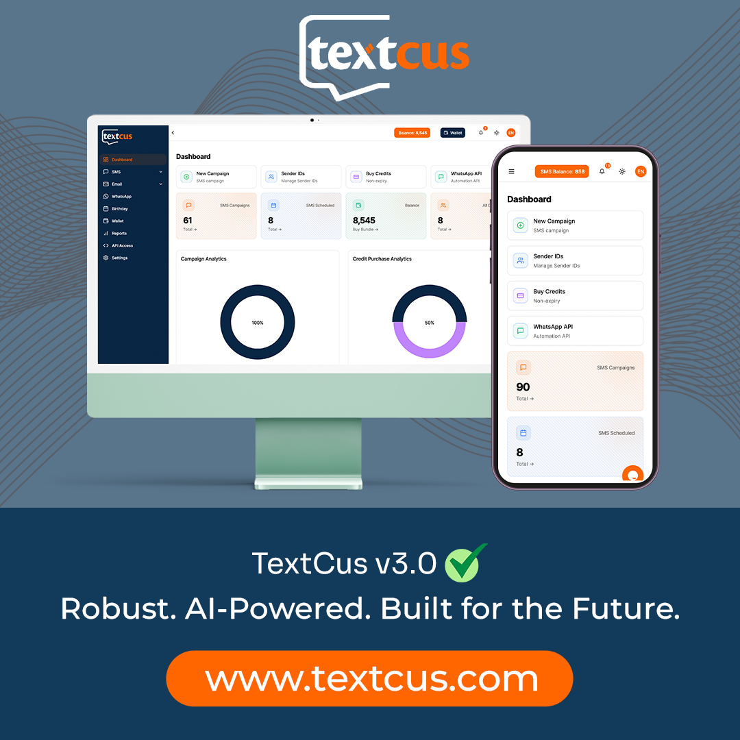 TextCus - SMS, Email, USSD & Whatsapp API